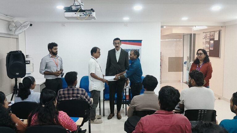 കമ്പ്യൂട്രോണിലെ പ്ലേസ്മെന്റ് ഡ്രൈവ് – 88% ഉദ്യോഗാർത്ഥികൾക്ക് തൊഴിൽ ഓഫർ;  ‘ഫോർ പില്ലർ എംപ്ലോയബിലിറ്റി മോഡൽ’ അവതരിപ്പിച്ച് കെ.എം. അന്ത്രു ഫൗണ്ടേഷൻ