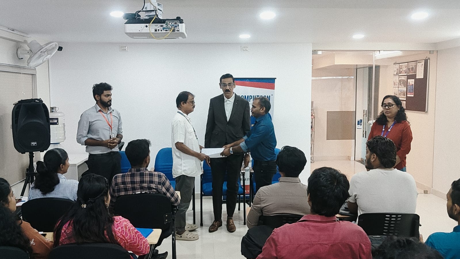 കമ്പ്യൂട്രോണിലെ പ്ലേസ്മെന്റ് ഡ്രൈവ് – 88% ഉദ്യോഗാർത്ഥികൾക്ക് തൊഴിൽ ഓഫർ;  ‘ഫോർ പില്ലർ എംപ്ലോയബിലിറ്റി മോഡൽ’ അവതരിപ്പിച്ച് കെ.എം. അന്ത്രു ഫൗണ്ടേഷൻ
